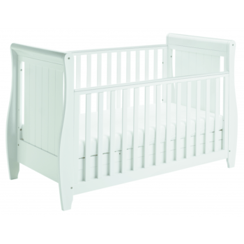 Stella Sleigh Cot Bed - White-3