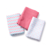 Summer Infant Muslin Blanket - Zigzag-Pink-Multi Dot 3 Pk