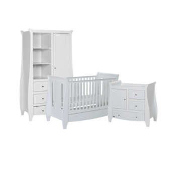 Tutti Bambini Lucas 3 Piece Sleigh Room Set - White