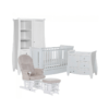 Tutti Bambini Lucas 5 Piece Sleigh Room Set - White