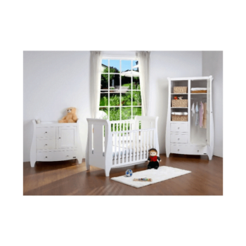 Tutti Bambini Lucas 5 Piece Sleigh Room Set - White Inside