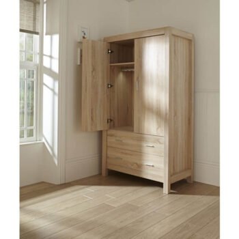 Tutti Bambini Milan Wardrobe - Reclaimed Oak Inside Open