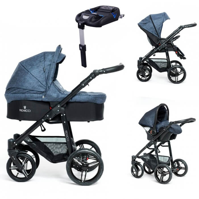 venicci pram denim blue