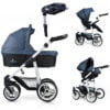 Venicci Soft 3-in-1 Travel System & Isofix Base - Denim Blue / White