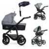 Venicci Soft 3-in-1 Travel System & Isofix Base - Denim Grey / Black