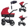 Venicci Soft 3-in-1 Travel System & Isofix Base - Denim Red / Black