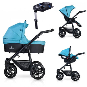 Venicci Soft 3-in-1 Travel System & Isofix Base - Denim Sky / Black