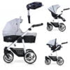 Venicci Soft 3-in-1 Travel System & Isofix Base - Light Grey / White