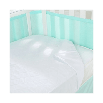 BreathableBaby Fitted 3-in-1 Mattress Pad - White Under