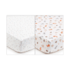 BreathableBaby Fitted Cot Sheet Twin Pack - Enchanted Forest
