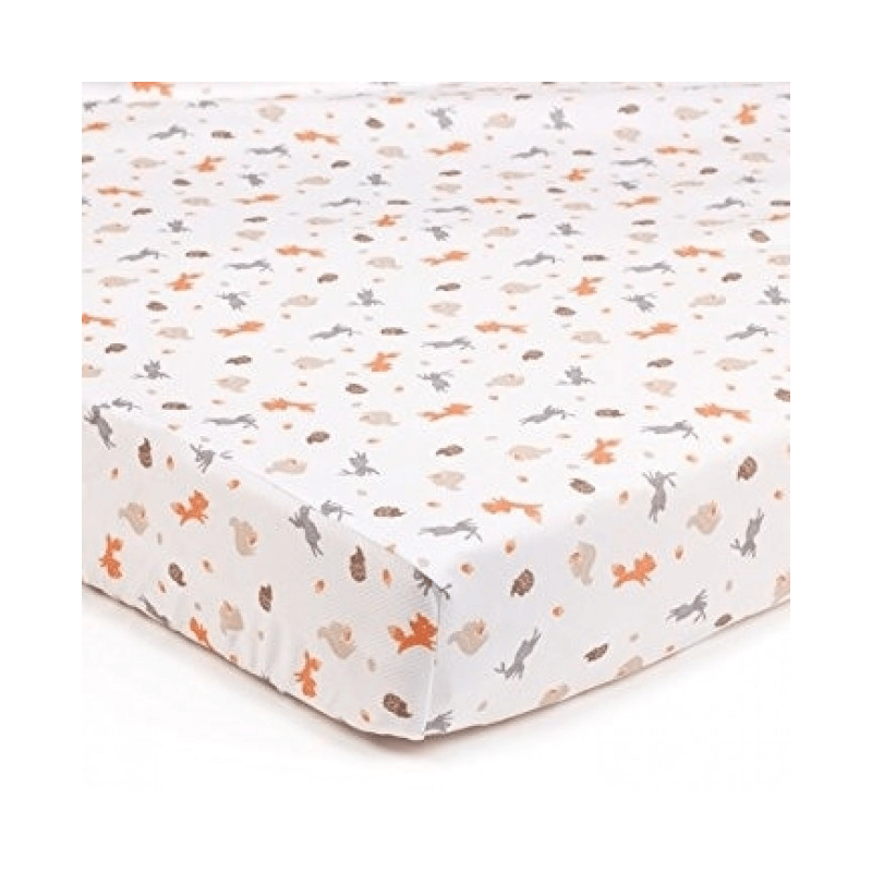 BreathableBaby Fitted Cot Sheet Twin Pack - Enchanted Forest