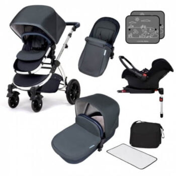 kinderkraft xmoov 3 in 1 travel system grey