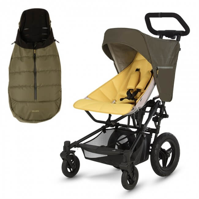 Micralite FastFold and Essential Pack and FREE Footmuff - Khaki/Saffron