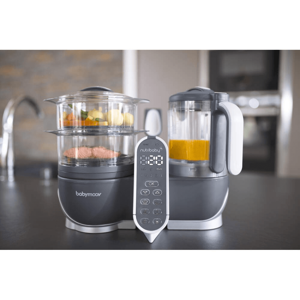 Babymoov Nutribaby Plus Food Processor - Industrial Grey