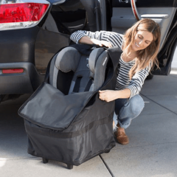 JL Childress Wheelie Car Seat Travel Bag - Black 1