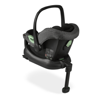 Tulip Car Seat Asphalt on ISOFIX base back view