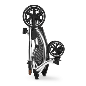 ABC Design Zoom Double Tandem Pushchair Close up Chassis Folded