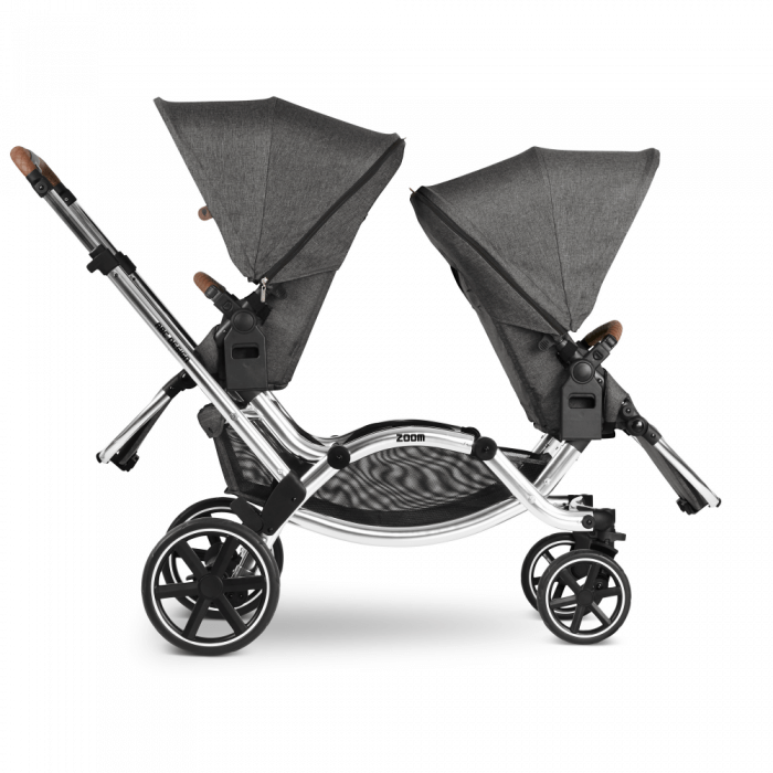 ABC Design Zoom Double Tandem Pushchair Side View 2 Seats Opposite