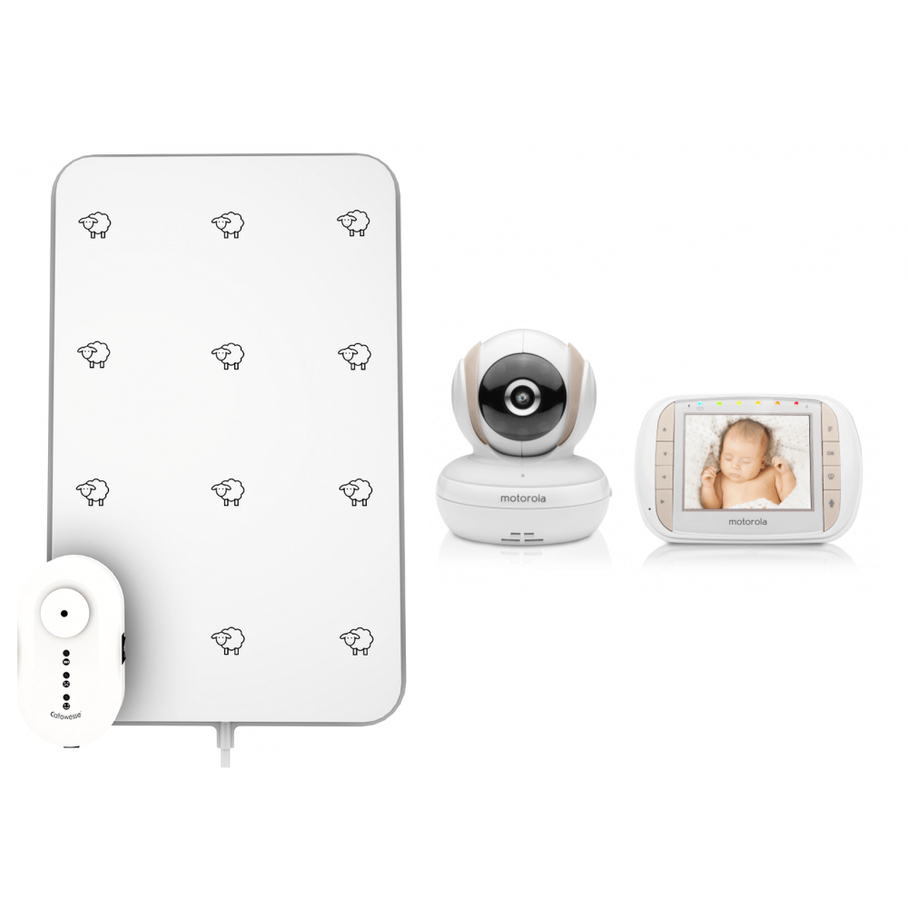 Motorola & Callowesse 3.5" Video Monitor & Medically Certified Baby Breathing Monitor Bundle