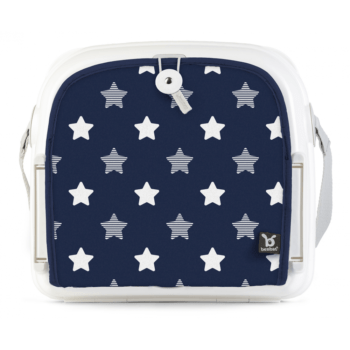 Benbat Yummigo Booster/Feeding Seat with Storage Compartment Base - Navy/Stars- From Front