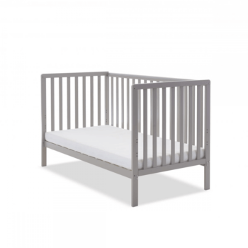 Bantam Cot Bed- Warm Grey- Toddler Bed- one side missing Front View