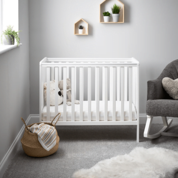 Bantam Space Saver Cot - White- Lifestyle Image