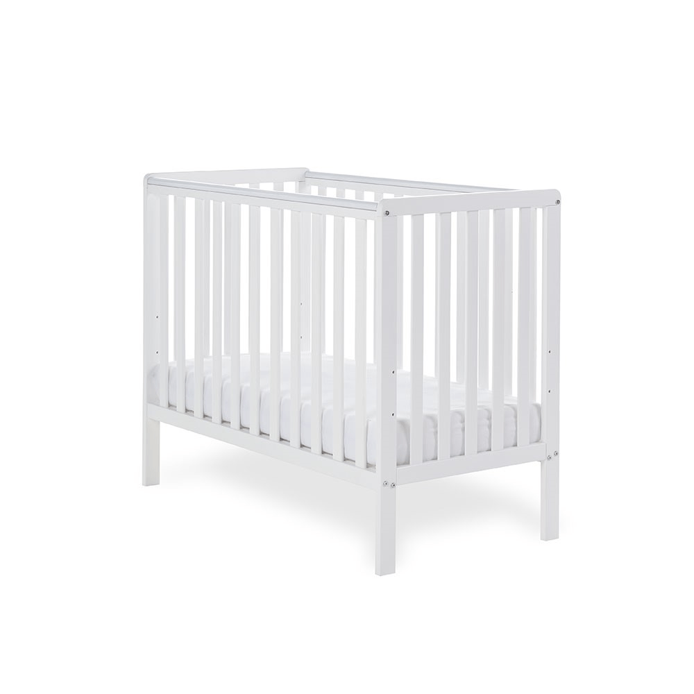 Obaby Bantam Space Saver Cot and Foam Mattress - White