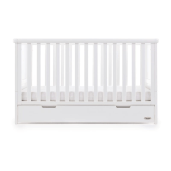 Belton Cot Bed- White- Side View lowest setting
