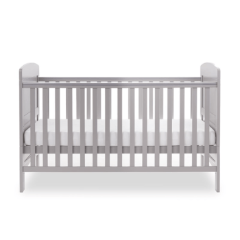 Grace Cot Bed- Warm Grey- Side View Mid Level
