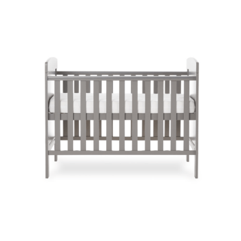 Grace Mini Cot Bed- Taupe Grey - Height Adjusted Highest Setting