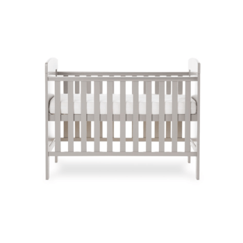 Grace Mini Cot Bed- Warm Grey- Heighest Height setting side image
