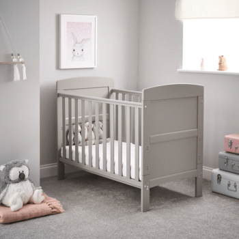 Grace Mini Cot Bed- Warm Grey- Lifestyle Image