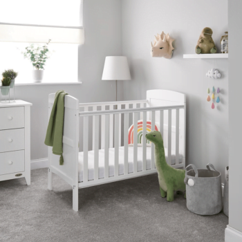 Grace Mini Cot Bed- White- Lifestyle Image