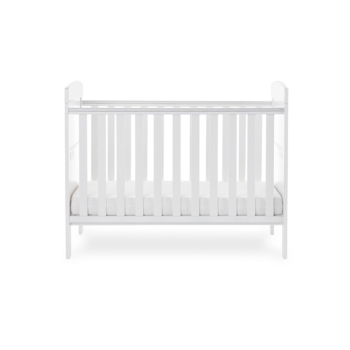 Grace Mini Cot Bed- White- Lowest Setting