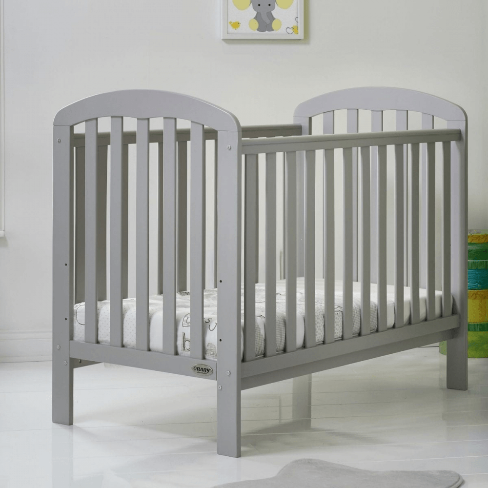 Obaby Lily Cot Warm Grey Baby Furniture Nursery Furniture