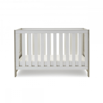 Nika Cot Bed- Grey Wash & White- Lowest Setting Cot