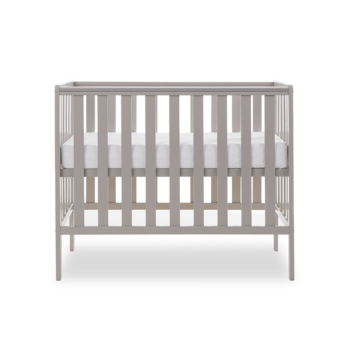 Obaby Bantam Space Saver Cot- Warm Grey- Height Adjustable