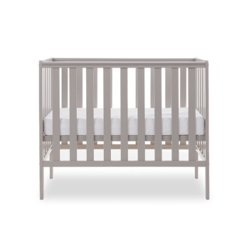 Obaby Bantam Space Saver Cot- Warm Grey- Mid Level Height