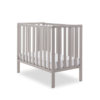 Obaby Bantam Space Saver Cot- Warm Grey- Side View Lowest Setting