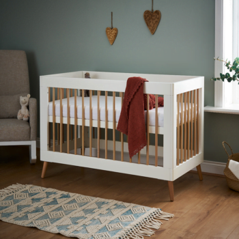 Obaby-Maya-Mini-Cot-Bed-Lifestyle-Baby-Bed-Raised-Mattress