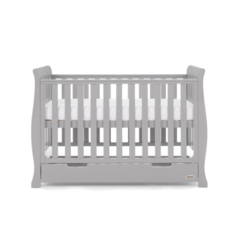 Stamford Mini Sleigh Cot Bed- Warm Grey- Highest Level Cot