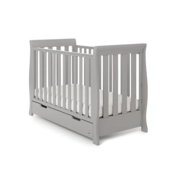 Stamford Mini Sleigh Cot Bed- Warm Grey- Main Image