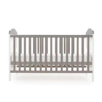 Whitby Cot Bed- Whiote with Taupe Grey- Mid Level