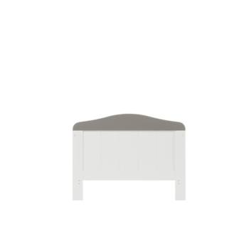 Whitby Cot Bed- White with Taupe Grey- End View Toddler Bed