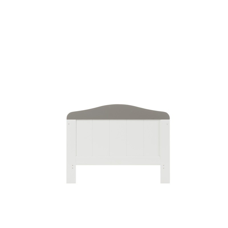 Obaby Whitby Cot Bed - White with Taupe Grey
