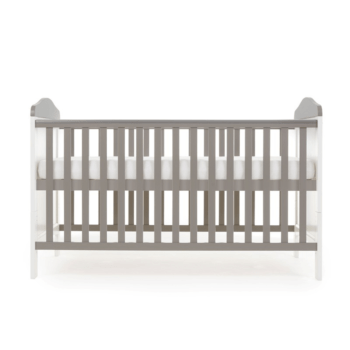 Whitby Cot Bed- White with Taupe Grey- Heighest Level