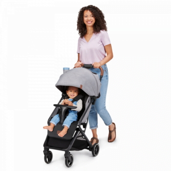 Kinderkraft Lite Up Stroller Grey Compact Light weight Pushchair