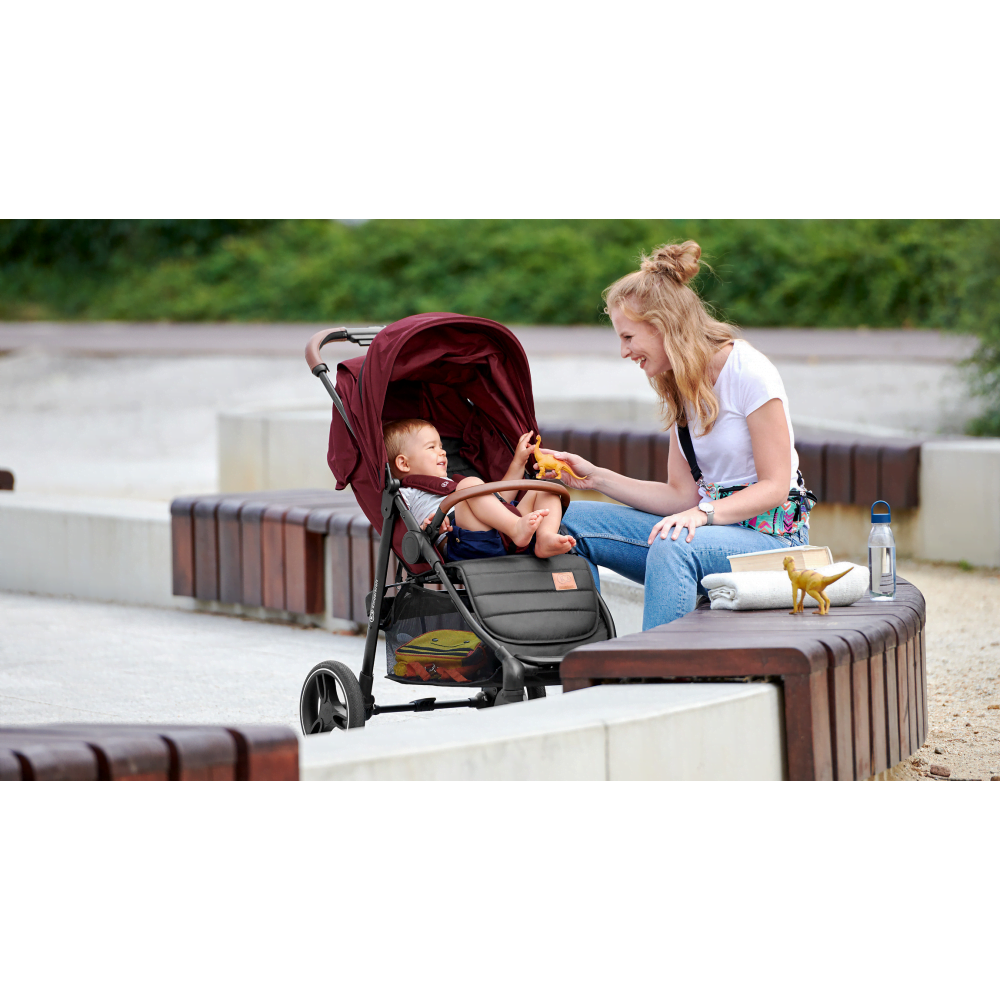 Kinderkraft Grande Pushchair 2020 Model Burgundy Stroller