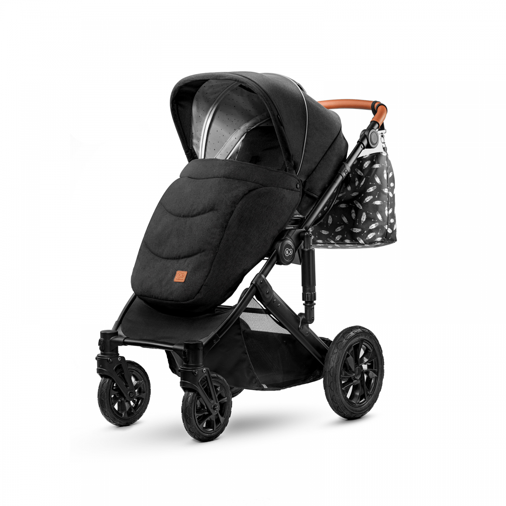 Kinderkraft Prime 2 in 1 Pushchair Black Travel System Carrycot