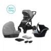 Kinderkraft Prime Lite 3 in 1 Travel System - Grey
